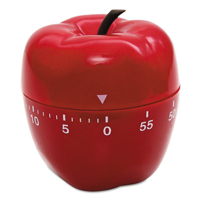 Shaped Timer, 4" Diameter x 4"h, Red Apple