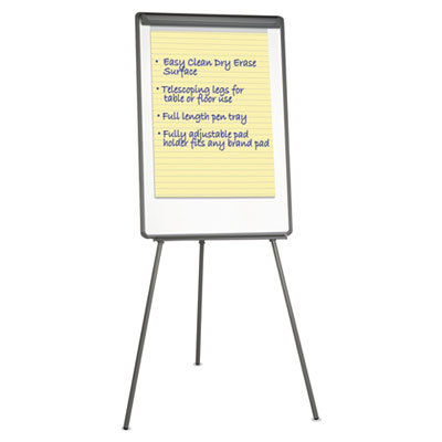 Dry Erase Board with Tripod Easel, 29" x 41", White Surface