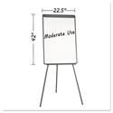 Basic Tripod Melamine Presentation Easel, 22.5 x 42, White/Black