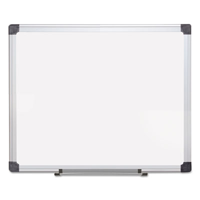 Porcelain Value Dry Erase Board, 24" x 36", White Surface, Satin Aluminum Frame