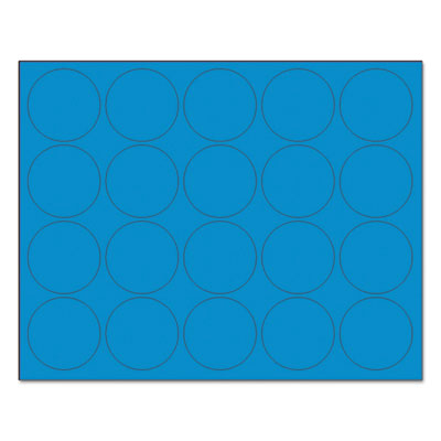 Interchangeable Magnetic Board Accessories, Circles, 0.75" Diameter, Blue, 20/Pack