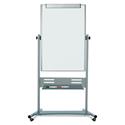 Revolver Easel, Vertical Orientation, 35.4" x 47.2", White Surface, Satin Aluminum Frame