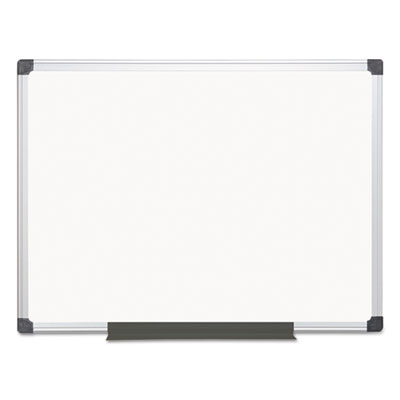 Value Melamine Dry Erase Board, 36" x 48", White Surface, Satin Aluminum Frame