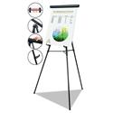 Telescoping Tripod Display Easel, Adjusts 38" to 69" High, Metal, Black