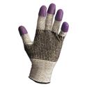 G60 Purple Nitrile Gloves, 240 mm Length, Large/Size 9, Black/White, Pair