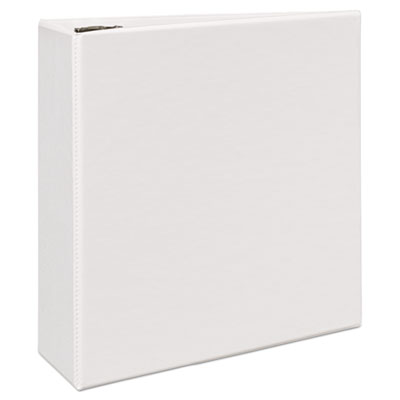 Durable View Binder with DuraHinge and EZD Rings, 3 Rings, 4" Capacity, 11 x 8.5, White, (9801)