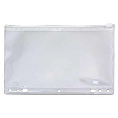 Zip-All Ring Binder Pocket, 6 x 9.5, Clear