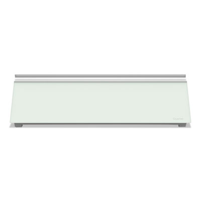 Glass Dry Erase Desktop Computer Pad, 18" x 6", White Surface