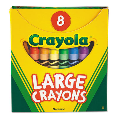 Large Crayons, Tuck Box, 8 Colors/Box