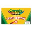Large Crayons, Lift Lid Box, 16 Colors/Box
