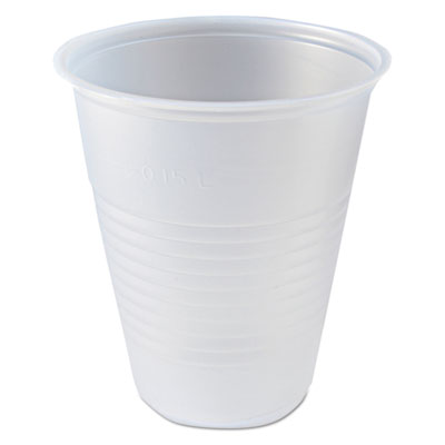 RK Ribbed Cold Drink Cups, 7 oz, Clear, 100/Bag, 25 Bags/Carton