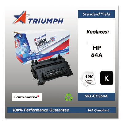 751000nsh0964 Remanufactured Cc364a (64a) Toner, 10,000 Page-Yield, Black