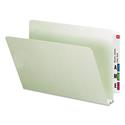 Extra-Heavy Recycled Pressboard End Tab Folders, Straight Tabs, Legal Size, 2" Expansion, Gray-Green, 25/Box