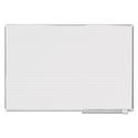 Ruled Magnetic Steel Dry Erase Planning Board, 72" x 48", White Surface, Satin Aluminum Frame