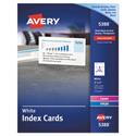 Printable Index Cards with Sure Feed, Unruled, Inkjet/Laser, 3 x 5, White, 150 Cards, 3 Cards/Sheet, 50 Sheets/Box