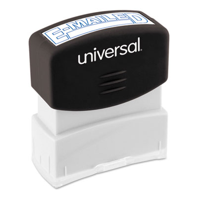 Message Stamp, E-MAILED, Pre-Inked One-Color, Blue