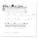Sheet File Hanging Clamps, 100 Sheets Per Clamp, 31.25w, 6/carton