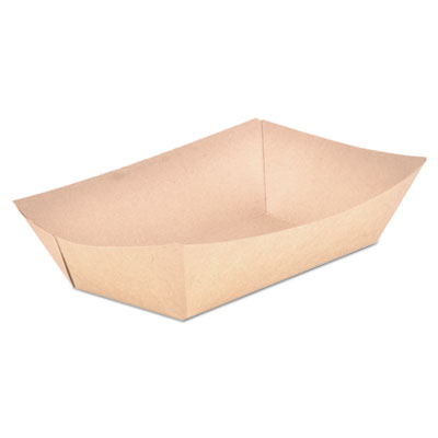 Eco Food Trays, 5 lb Capacity, Brown, Paper, 500/Carton