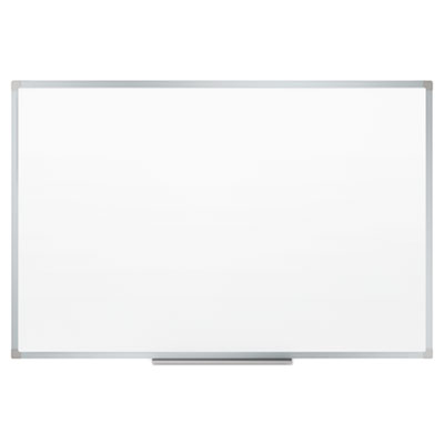 Dry Erase Board with Aluminum Frame, 36" x 24", White Surface, Satin Aluminum Frame