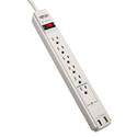 Protect It! Surge Protector, 6 Outlets/2 Usb, 6 Ft Cord, 990 Joules, Gray
