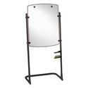 High-Style Silhouette Total Erase Presentation Easel, 31 x 41, White Surface, Black Steel Frame