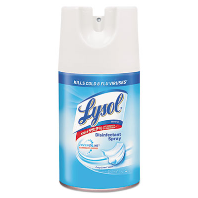 Disinfectant Spray, Crisp Linen, 7 oz Aerosol Spray, 12/Carton