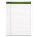 Earthwise by Ampad Recycled Writing Pad, Wide/Legal Rule, Politex Green Headband, 50 White 8.5 x 11.75 Sheets, Dozen