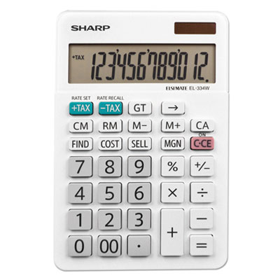 EL-334W Large Desktop Calculator, 12-Digit LCD