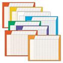 Jumbo Horizontal Incentive Chart Pack, 28 X 22, Assorted Colors With Assorted Borders, 8/pack