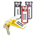 Key Tags for Locking Key Cabinets, Plastic, 1.13 x 2.75, Assorted, 24/Pack