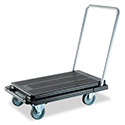 Heavy-Duty Platform Cart, 300 lb Capacity, 21 x 32.5 x 37.5, Black