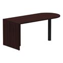 Alera Valencia Series D-Top Desk, 65" x 29.53" x 29.53", Mahogany