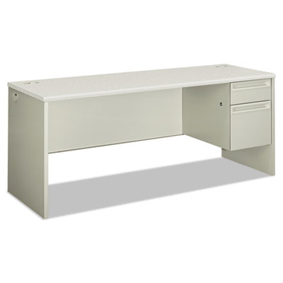 38000 Series Single Pedestal Credenza, Right, 72w x 24d x 29.5h, Silver/Gray