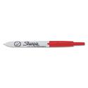 Retractable Permanent Marker, Extra-Fine Needle Tip, Red