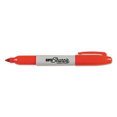 Super Permanent Marker, Fine Bullet Tip, Red, Dozen