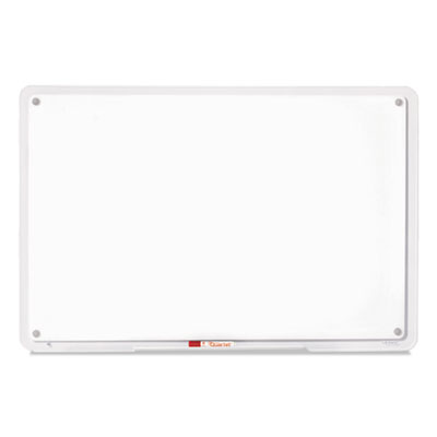 iQ Total Erase Translucent-Edge Board, 36" x 23", White Surface, Clear Plastic Frame