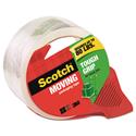 Tough Grip Moving Packaging Tape with Dispenser, 3" Core, 1.88" x 54.6 yds, Clear