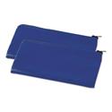 Zippered Wallets/Cases, Leatherette PU, 11 x 6, Blue, 2/Pack