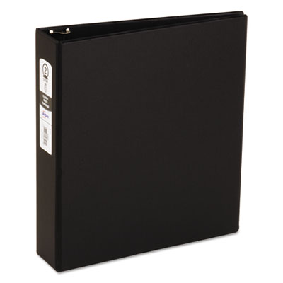 Economy Non-View Binder with Round Rings, 3 Rings, 2" Capacity, 11 x 8.5, Black, (3501)