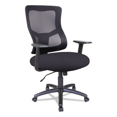 Alera Elusion II Series Mesh Mid-Back Swivel/Tilt Chair, Supports Up to 275 lb, 18.11" to 21.77" Seat Height, Black