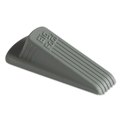 Big Foot Doorstop, No-Slip Rubber, 2.25w x 4.75d x 1.25h, Gray, 12/Box