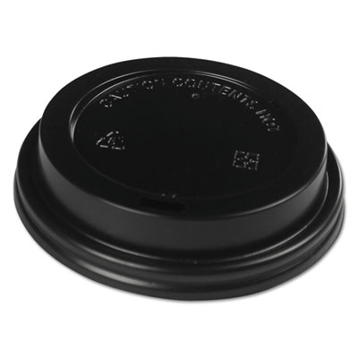 Hot Cup Lids, Fits 10 oz to 20 oz Hot Cups, Black, 1,000/Carton