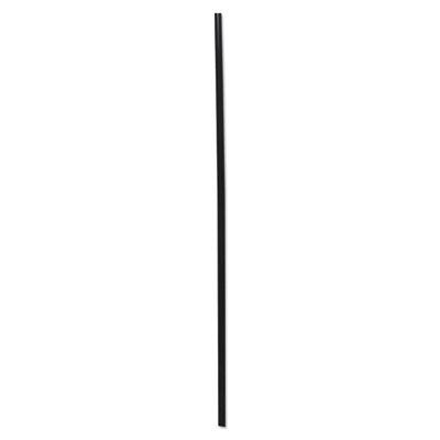 Cocktail Straws, 8", Polypropylene, Black, 5,000/Carton