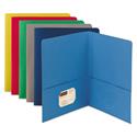 Two-Pocket Folder, Textured Paper, 100-Sheet Capacity, 11 x 8.5, Assorted, 25/Box