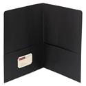 Two-Pocket Folder, Textured Paper, 100-Sheet Capacity, 11 x 8.5, Black, 25/Box