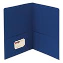 Two-Pocket Folder, Textured Paper, 100-Sheet Capacity, 11 x 8.5, Dark Blue, 25/Box