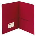 Two-Pocket Folder, Textured Paper, 100-Sheet Capacity, 11 x 8.5, Red, 25/Box