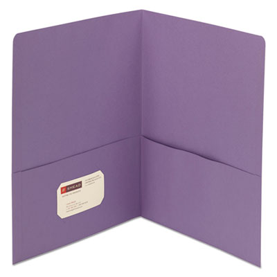 Two-Pocket Folder, Textured Paper, 100-Sheet Capacity, 11 x 8.5, Lavender, 25/Box