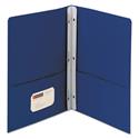 2-Pocket Folder with Tang Fastener, 0.5" Capacity, 11 x 8.5, Dark Blue, 25/Box