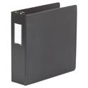 Deluxe Non-View D-Ring Binder with Label Holder, 3 Rings, 3" Capacity, 11 x 8.5, Black